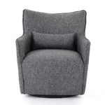 We love the pinched edges of this Kimble Swivel Chair - Bristol Charcoal. The swivel feature makes this already comfy chair that much better!   Overall Dimensions: 29.50"w x 31.50"d x 34.00"h