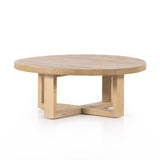 Made from solid natural nettlewood, an open cross-style base supports a thick, rounded tabletop finished with a soft hand on this Liad Coffee Table - Natural Nettlewood. We'd love to see this in your living room or lounge area!  Overall Dimensions: 39.25"w x 39.25"d x 15.00"h