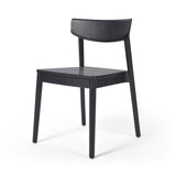 Featuring Maddie Dining Chair - Black by Four Hands at Amethyst Home. This Maddie Dining Chair - Black has a fresh take on the traditional schoolhouse seating. Made from solid ash, this is clean choice for any dining room or kitchen area. 
Overall Dimensions: 19"W x 20"L x 30.25"HColors: Black, Black VeneerMaterials: Solid Ash, Ash VeneerWeight: 13.45 lbV.  Amethyst Home provides interior design, new home construction design consulting, vintage area rugs, and lighting in the Washington metro area.
