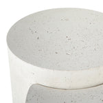 Made from white-finished concrete with deep, textured pitting, this Meza Nesting Coffee Table - Textured White is sturdy and beautiful. Inspired by mid-century coral décor, this nesting coffee table features two tiers for a layered look with modernity.  Overall Dimensions: 43.75"w x 28.25"d x 19.00"h