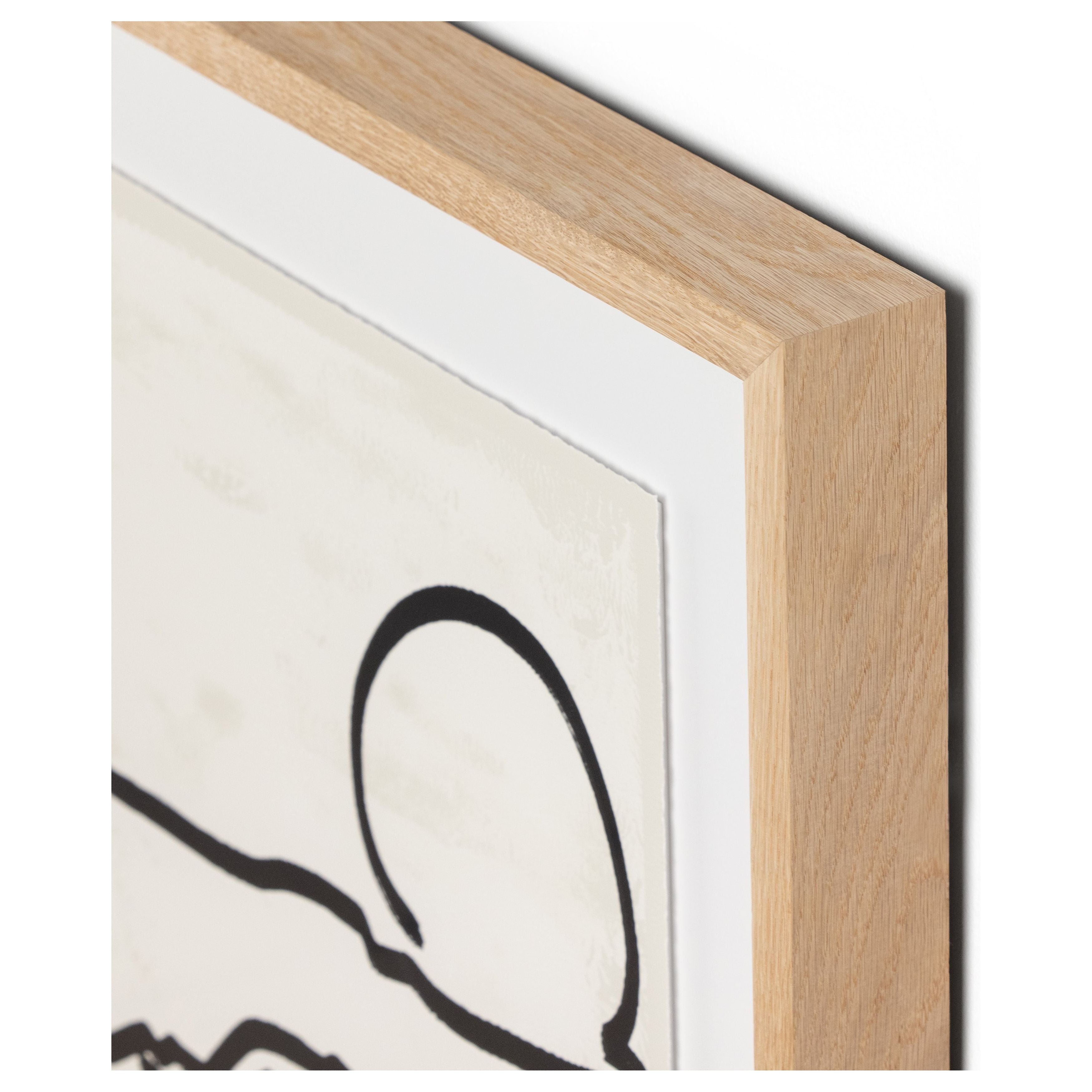 We love the clean contrast Mountain High I Art bings to a space. Original rendering by Bangkok-based art house Coup D'Esprit, this is framed within vertical grain white oak for a museum-quality look.