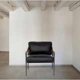 Featuring Rowen Chair - Sonoma Black by Four Hands at Amethyst Home. This Rowen Chair - Sonoma Black has buttery black seating of top-grain leather, with angular arms of exposed oak providing fresh contrast. A comfy, modern chair to add to any living room, bedroom, or other area. 
Overall Dimensions: 27.50"W x 32"L x 31"HColors: Toasted Oak, Sonoma Black, Car.  Amethyst Home provides interior design, new home construction design consulting, vintage area rugs, and lighting in the Dallas metro area.