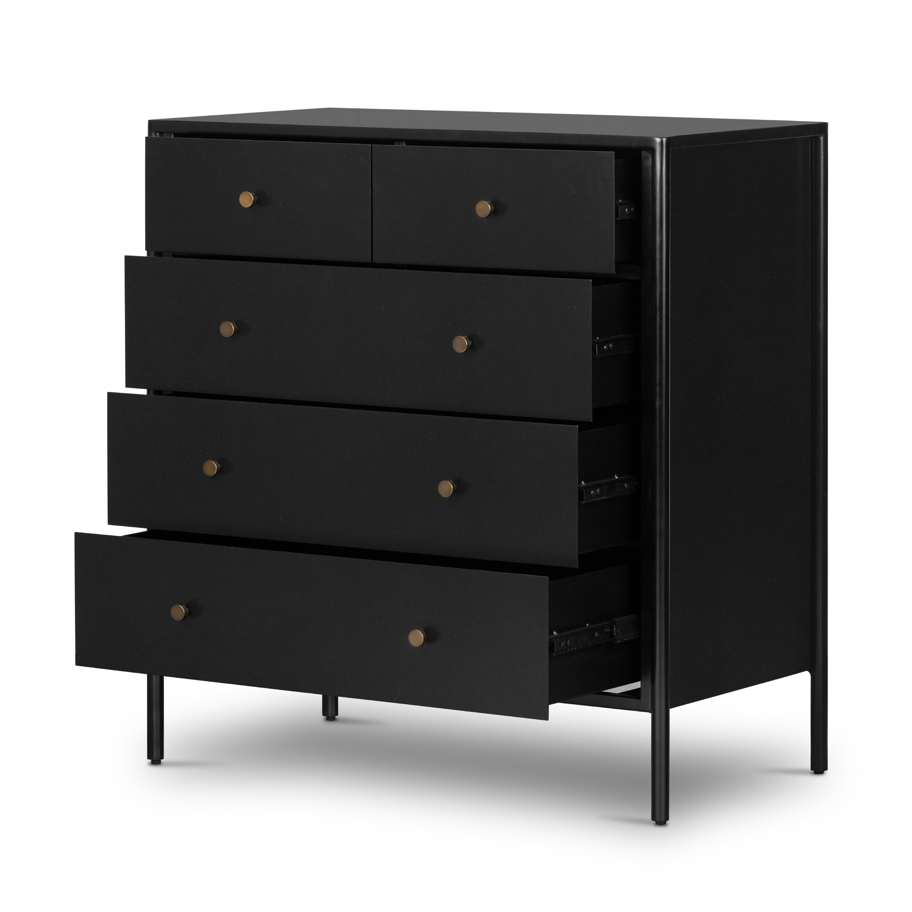 Soto 5 Drawer Dresser - Black - Four Hands Soto 5 Drawer Dresser - Black - Four Hands
