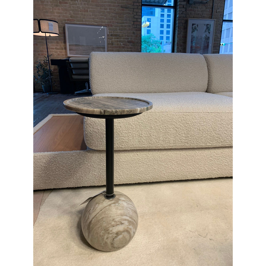 We love the abstract design of this Viola Accent Table - Antique White Marble. Made from solid marble, things brings an elegant feel to any space.   Overall Dimensions: 10.00"w x 10.00"d x 18.75"h