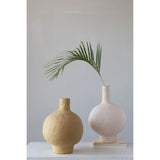 This Handmade Paper Mache Vase is amazing for simple, minimal styling. Easily fill with dried florals or branches for an elevated look.   Size Approximately 14" Round x 21"H 