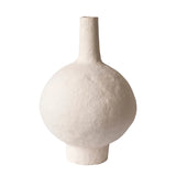 This Handmade Paper Mache Vase is amazing for simple, minimal styling. Easily fill with dried florals or branches for an elevated look.   Size Approximately 14" Round x 21"H 
