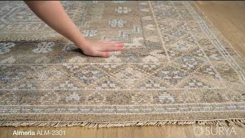 The Almeria Collection showcases traditional inspired designs that exemplify timeless styles of elegance, comfort, and sophistication. With their hand knotted construction, these rugs provide a durability that can not be found in other handmade constructions, and boasts the ability to be thoroughly cleaned as it contains no chemicals that react to water, such as glue. AmethystHome provides interior design, new construction, custom furniture, and rugs for Austin metro area
