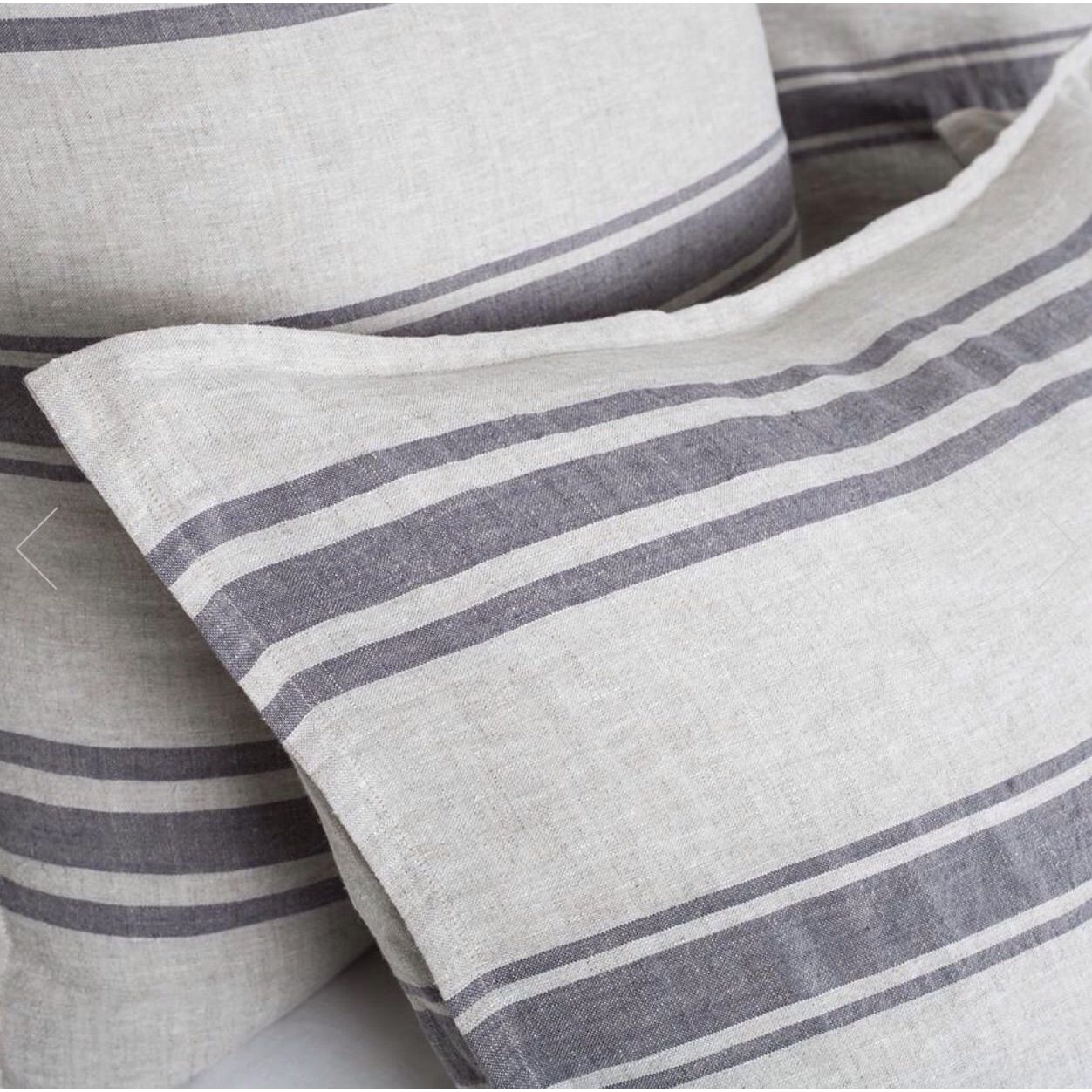 Jackson Duvet Collection Flax/Midnight - Amethyst Home