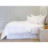 Blake Duvet Collection White/Ocean - Amethyst Home