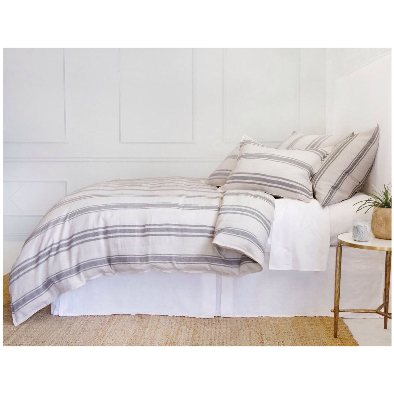 Jackson Duvet Collection Flax/Midnight - Amethyst Home