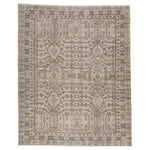 The Salinas Cosimo Area Rug by Jaipur Living is punctuated by traditional, intricate details and a soft, hand-knotted wool construction. This durable, artisan-made rug features a border detail and floral accents in a tonal gray colorway.