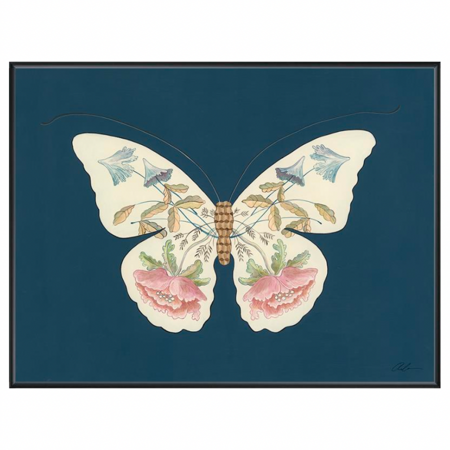 We love the fun colors of this The Way of the Butterfly Art. We'd love to see this hung in your office, bedroom, bathroom, or other space!  Artist: Allison Cosmos