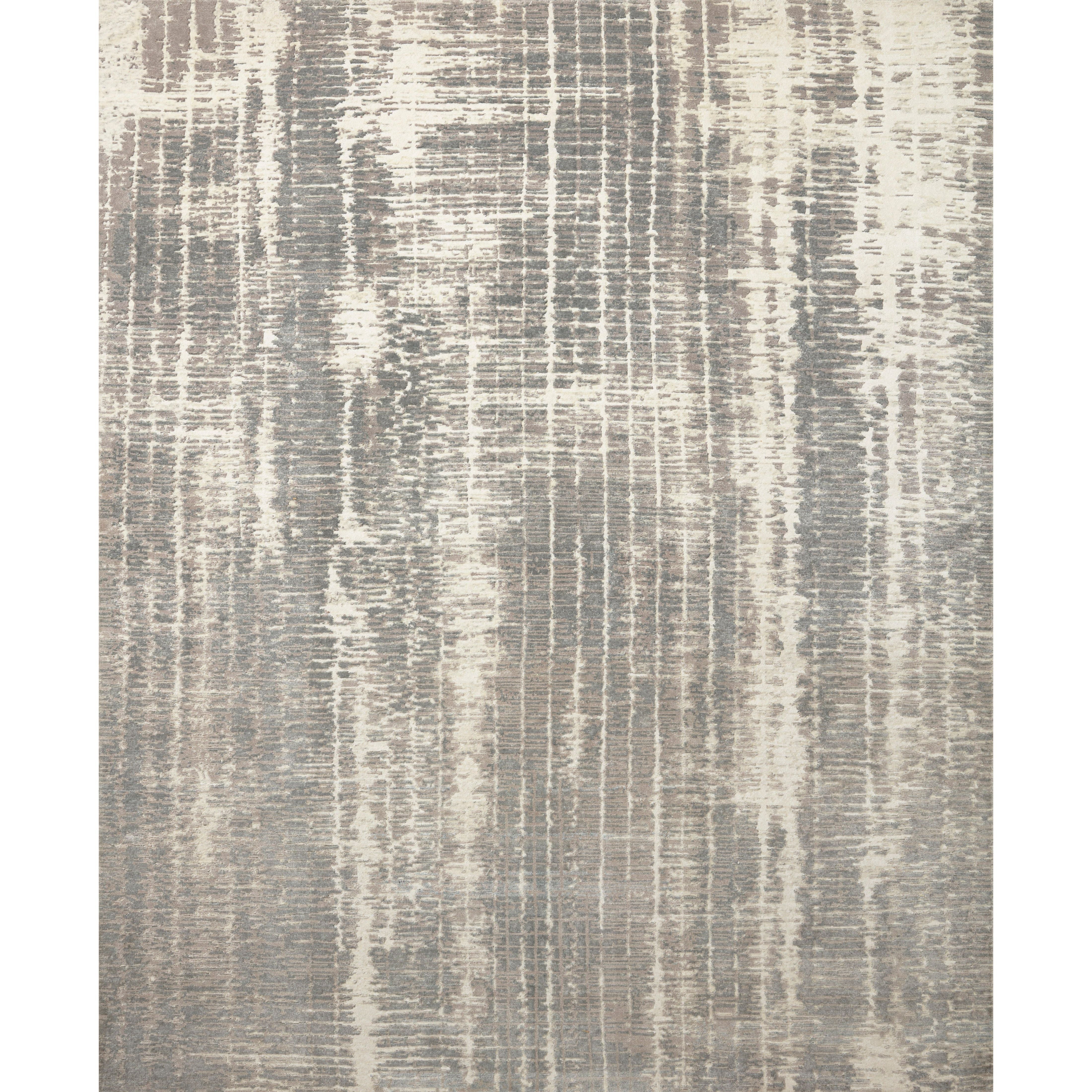 The Atlas Ivory / Pewter Area Rug by Loloi, or ATL-01, showcases striking contemporary patterns with a sophisticated color palette. Bold yet approachable, Atlas' muted linear designs create a sense of refined movement. Hand Knotted. Wool | Nylon