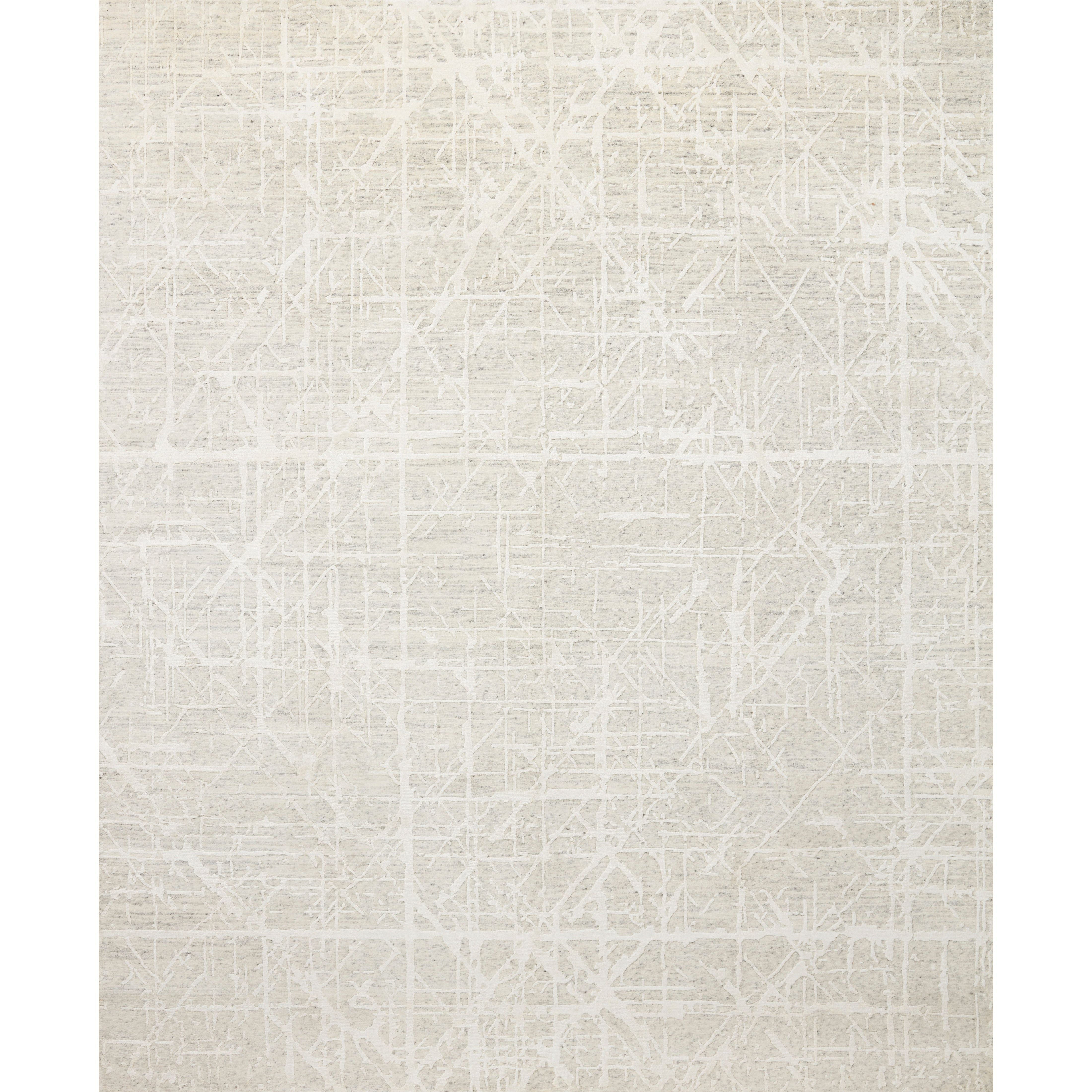 The Atlas Bone / Silver Area Rug by Loloi, or ATL-03, showcases striking contemporary patterns with a sophisticated color palette. Bold yet approachable, Atlas' muted linear designs create a sense of refined movement. Hand Knotted. Wool | Nylon