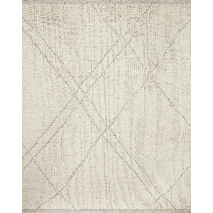 Gwyneth Amber Lewis x Loloi Ivory / Silver Hand-Knotted Rug