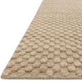 Natural beauty is expressed in an understated fashion with the Hadley Dune Area Rug, an eco-friendly collection of wool, cotton, and polyester. Loom-knotted in India, Hadley features an intriguing cut pile and loop combination which adds distinctive texture to these handsome and durable designs. Also, the muted colors fit easily with a variety of interior styles while still earning notice with raw elegance.  Hand Loomed 64% Wool | 22% Cotton | 9% Polyester | 5% Other Fibers HD-02 Dune