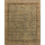 Featuring Heirloom Aqua / Terracotta Hand-Knotted Rug by Loloi at Amethyst Home. Bring a touch of antiqued beauty into your home with this Heirloom Aqua / Terracotta Area Rug from Loloi. This wool and cotton collection tastefully honor the art of hand knotted rugs from India. Heirloom evokes a sense of unique sophistication with its traditional Serapi rug colo.  Amethyst Home provides interior design, new home construction design consulting, vintage area rugs, and lighting in the Miami metro area.