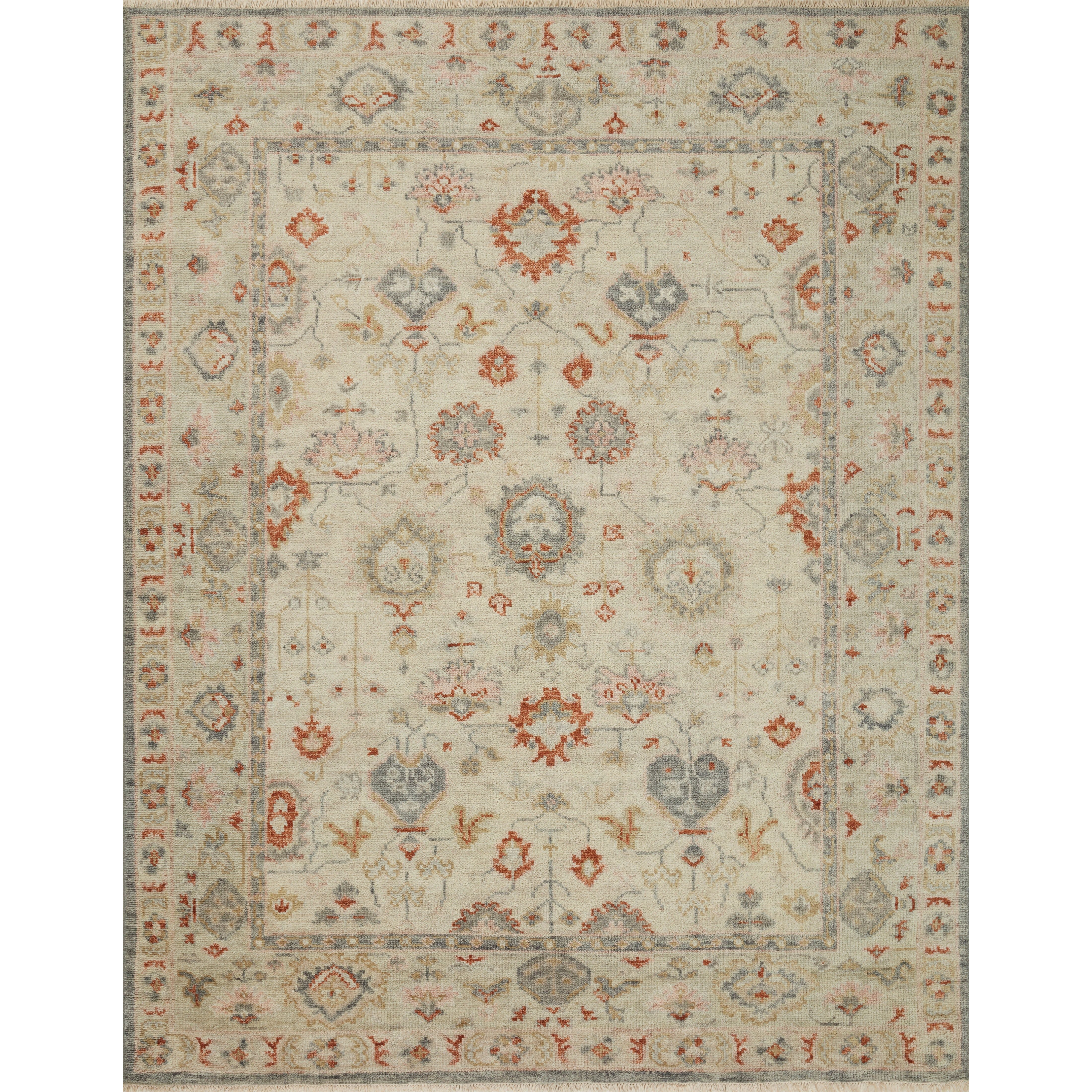 The Helena Beige / Rust HEL-08 area rug from Loloi is hand-knotted of 100% wool, refined, yet versatile for any home. The Helena rug combines weathered tones and worldly patterns for a beautiful grounding element in any room.