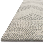 With stunning and delicate linear patterns, the Kopa Collection provides an energetic and fresh canvas for a low profile, long-lasting 100% wool rug. Each design is hand-tufted by skilled artisans in India. Crafted by Loloi for ED Ellen DeGeneres.  Hand Tufted 100% Wool India KO-02 ED Grey/Ivory
