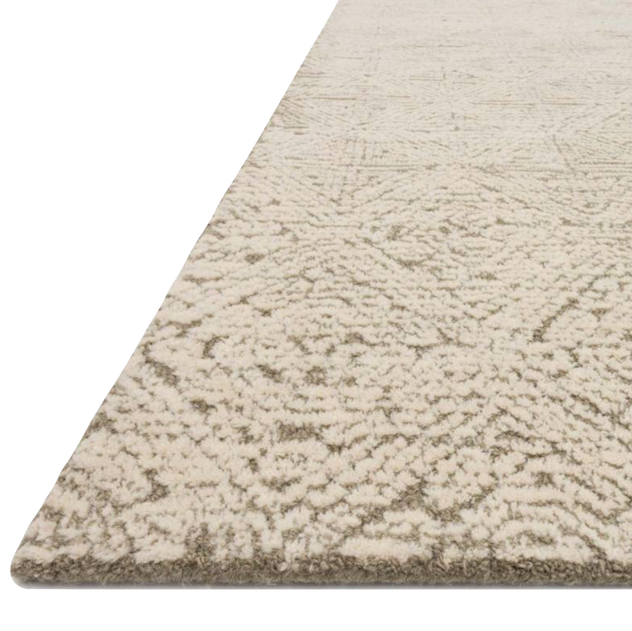 With stunning and delicate linear patterns, the Kopa Collection provides an energetic and fresh canvas for a low profile, long-lasting 100% wool rug. Each design is hand-tufted by skilled artisans in India. Crafted by Loloi for ED Ellen DeGeneres.  Hand Tufted 100% Wool India KO-03 ED Taupe/Ivory