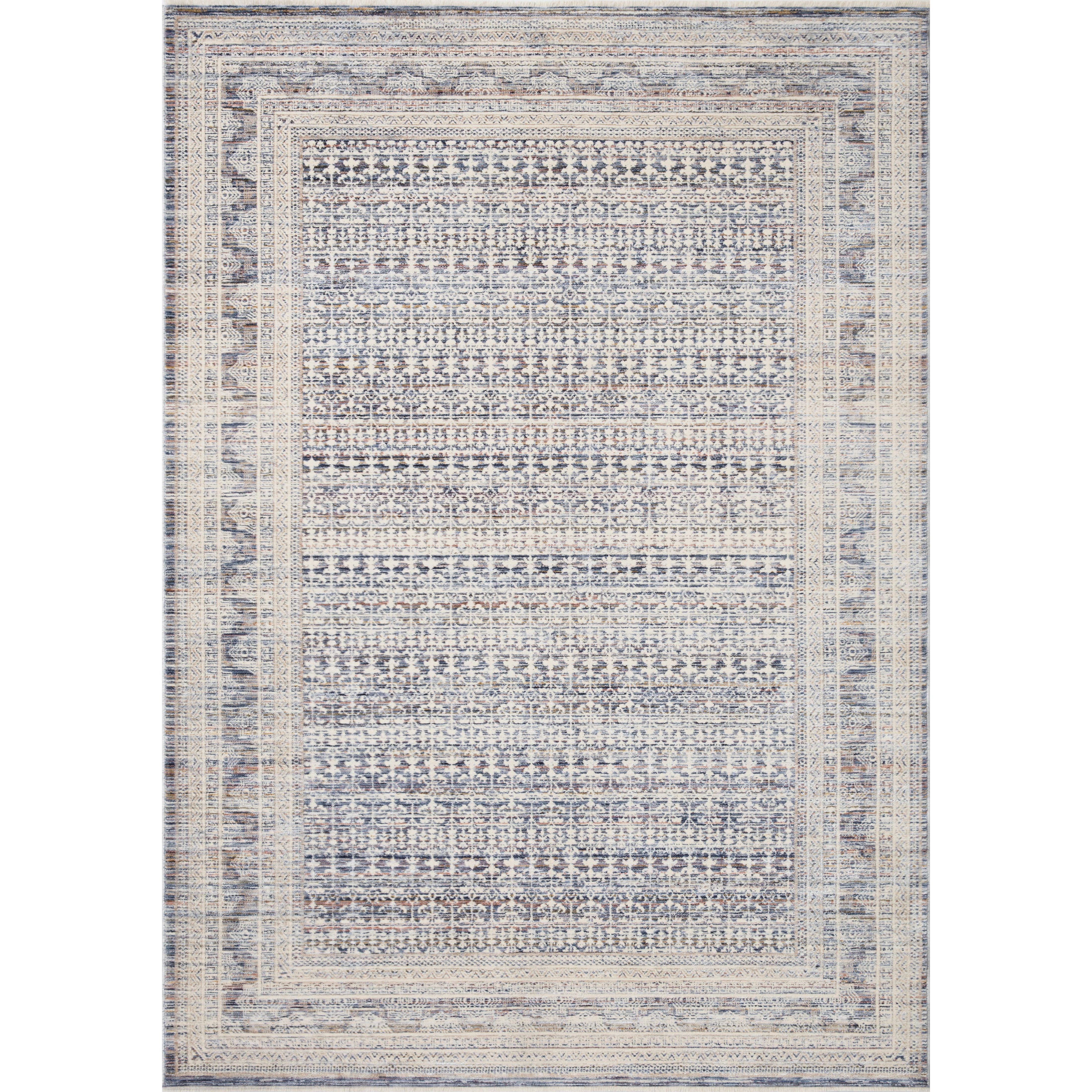 Stain-resistant, fade-resistant, and long-lasting, the Zuma Collection for Amber Lewis x Loloi features a soft pile in a serene grey, blue and ivory palette. Zuma also carries the Okeo-Tex® label, ensuring the rug's materials do not contain harmful substances. Power Loomed 100% Polyester Pile ZUM-03 AL Ocean / Multi
