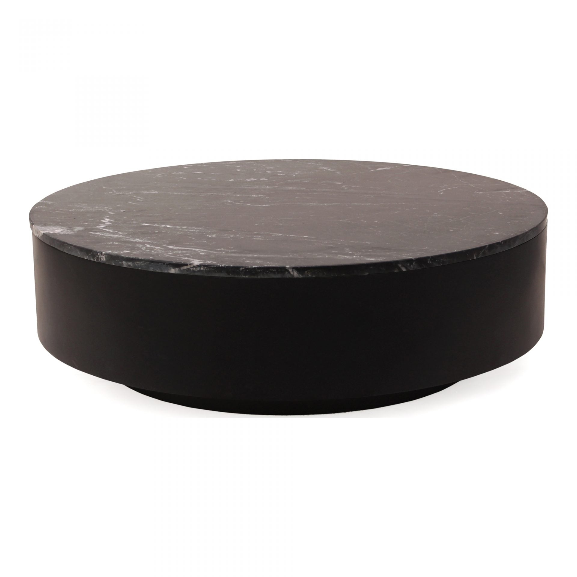 Elevate your space with this Ritual Coffee Table. The black marble brings a modern look to any living room or lounge area.   Dimensions: 40"W x 40"D x 12"H  Materials: Black Marble, MDF