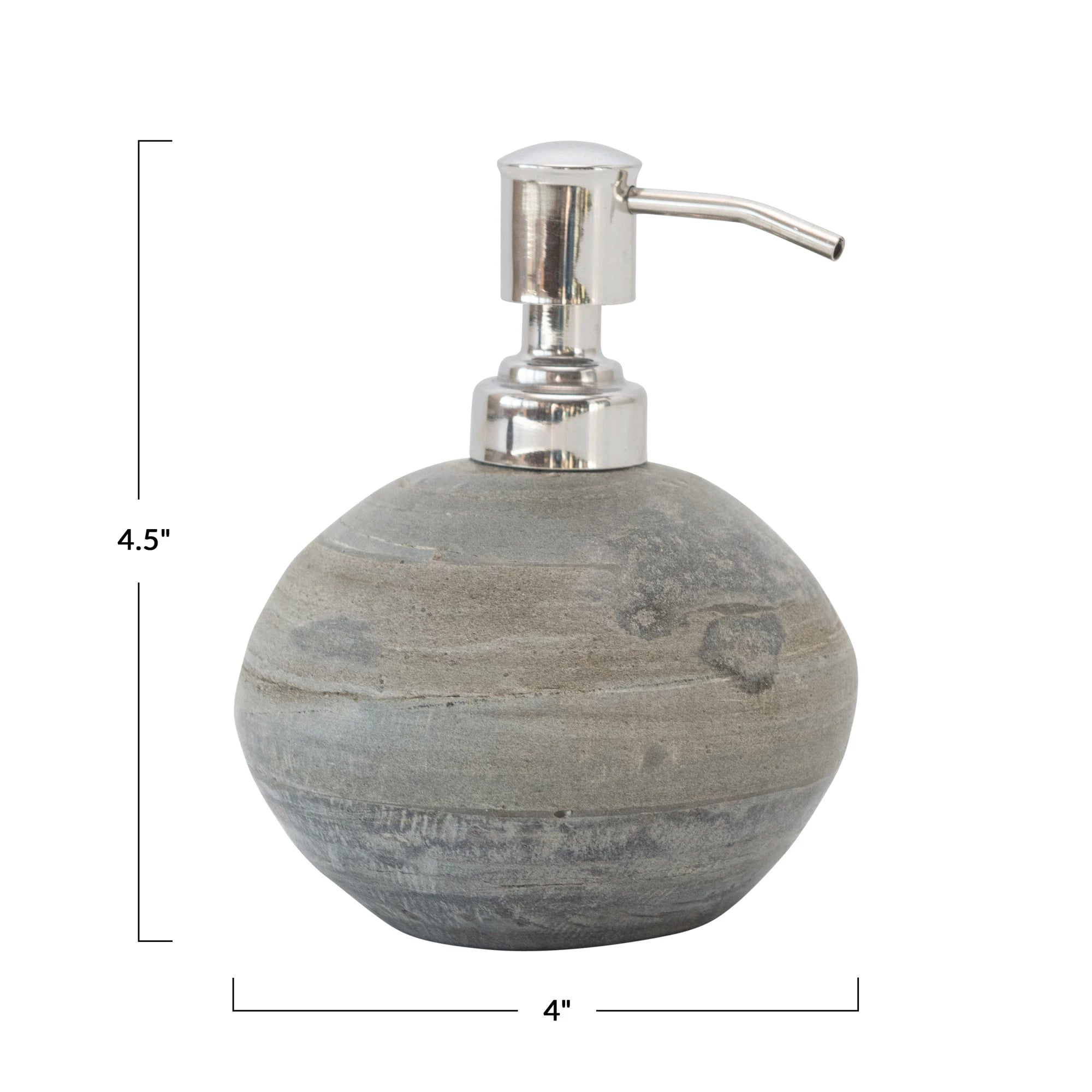 We love to add a natural element to the bathroom and this Natural Slate Soap Dispenser with Pump is a stunning but purposeful way to do that.  Size: 4" Round x 4.5 "H