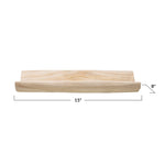 This Paulownia Wood Curved Tray is a beautiful addition to any home, and can be used in many different ways. Made out of paulownia wood, this curved tray has a natural wooden finish.  Size: 15"L x 8"W