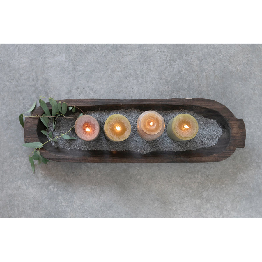We love this Paulownia Wood Tray on a coffee table, entryway table, or dining table to collect sentimental items or decorative stones.  Size: 27.75"L x 8.25"W x 2.25"H
