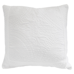 The Marseille Coverlet Bedding White by Pom Pom is luxurious and elegant with a detailed floral and diamond quilted pattern on the front made of 100% stone washed cotton velvet.   100% cotton velvet Machine wash cold; tumble dry low; warm iron as needed Do not bleach