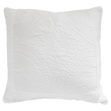 The Marseille Coverlet Bedding White by Pom Pom is luxurious and elegant with a detailed floral and diamond quilted pattern on the front made of 100% stone washed cotton velvet.   100% cotton velvet Machine wash cold; tumble dry low; warm iron as needed Do not bleach