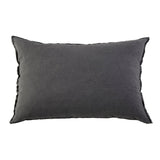 This collection is youthful and casual with subtle frayed edges. The Blair Midnight Duvet Collection by Pom Pom at Home is made of 100% linen, the duvet cover and shams are finished with simple tie closures.  Inserts sold separately  100% linen Machine wash cold; tumble dry low; warm iron as needed Do not bleach