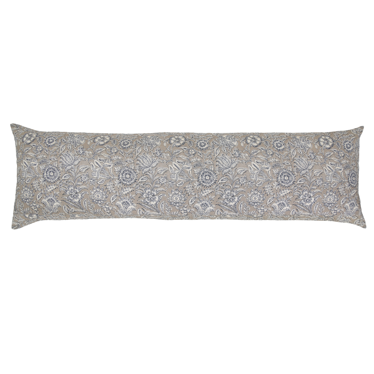 We love the fun design on this Brighton Body Pillow with Insert by Pom Pom at Home. This features a navy paisley print on a natural background with shell button closures and is made of 55% linen and 45% cotton.