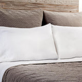 The Brussels Coverlet Bedding Walnut by Pom Pom at Home is a grand and sophisticated line that has a diamond quilted pattern on the front, made of 100% stone washed cotton velvet. Available in several soft, stone washed colors.  100% cotton velvet Machine wash cold; tumble dry low; warm iron as needed Do not bleach