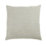 Subtle frayed edges of soft linen add a dash of unexpected detail to this Logan Duvet Collection Olive through Pom Pom at Home. Woven with two different colored yarns for a heathered effect, the duvet cover and shams feature shell button closures.  Inserts sold separately 100% linen Shell-button closure