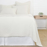 Crafted in Portugal, the Ojai Greige Matelasse Collection by Pom Pom at Home is light and casual, bringing comfort with its subtle diamond pattern. The coziest bedding to climb into after a long day.   100% cotton. Machine wash cold; tumble dry low; warm iron as needed. Do not bleach 