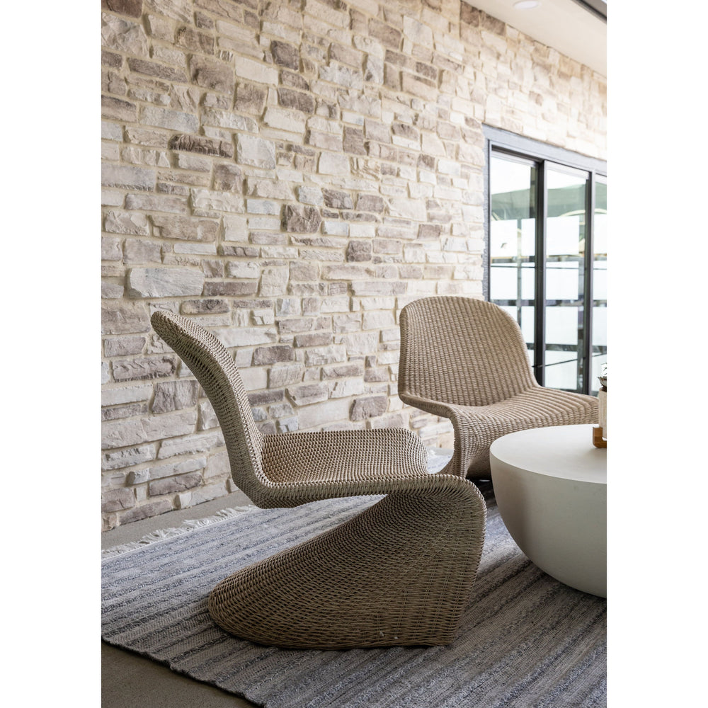 Featuring Portia Outdoor Occasional Chair - Vintage White by Four Hands at Amethyst Home. This Portia Outdoor Occasional Chair - Vintage White features a unique shape for comfortable seating. Finished in a vintage white, all-weather wicker makes this the perfect chair for indoors or out.
Cover or store inside during inclement weather and when not in use.
Ov. Amethyst Home provides interior design, new home construction design consulting, vintage area rugs, and lighting in the Nashville metro area.