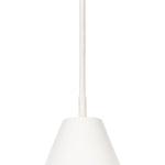 The Bluff Outdoor Pendant is a sleek, cone shaped fixture with powder coated, satin finish both on the exterior and interior of the shade. We'd love to see this hung over a kitchen island, sink, or other space needing an extra source of light.   Dimensions: 17.75"h x 16"w x 16"d