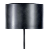 This Trilogy Floor Lamp is made from metal, featuring a skinny stem going into a tapered base. This gives us all the industrial vibes and would complete the look in any living room, bedroom, or office area.   Size: 19.5"w x 19.5"d x 69.25"h  Shade Dims: 19.5 x 19.5 x 12.5