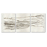 Each triptych of gorgeous birch branches is comprised of three panels with a black frame on natural paper. Where applicable, trilogies are signed on the corner so that they can be hung either vertically or horizontally. Orientation for signatures and hangers will follow the images on the left.  Framed size per panel: 24 x 31.5 Overall size*: 31.5 x 74 * Overall size includes three panels with one inch of spacing in between 