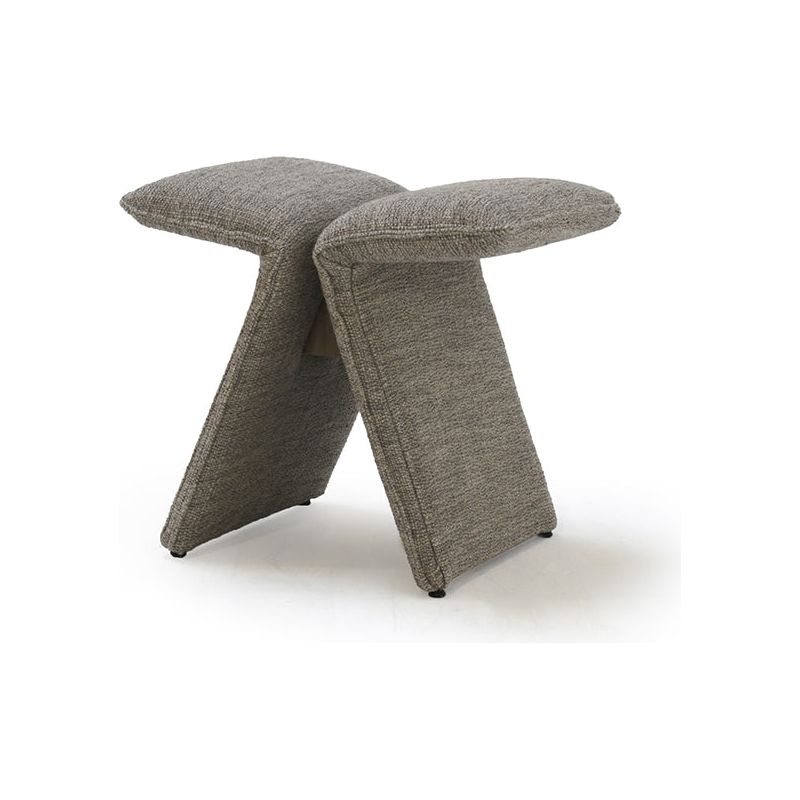 The Butterfly Upholstered Occasional Stool by Verellen is abstract and beautiful. This comes standard with:  soy based poly wrap seat construction double needle stitch detail knife edge upholstery style sits on glides standard walnut brace The Butterfly Exposed Wood Occasional Stool comes standard with:  sits on glides