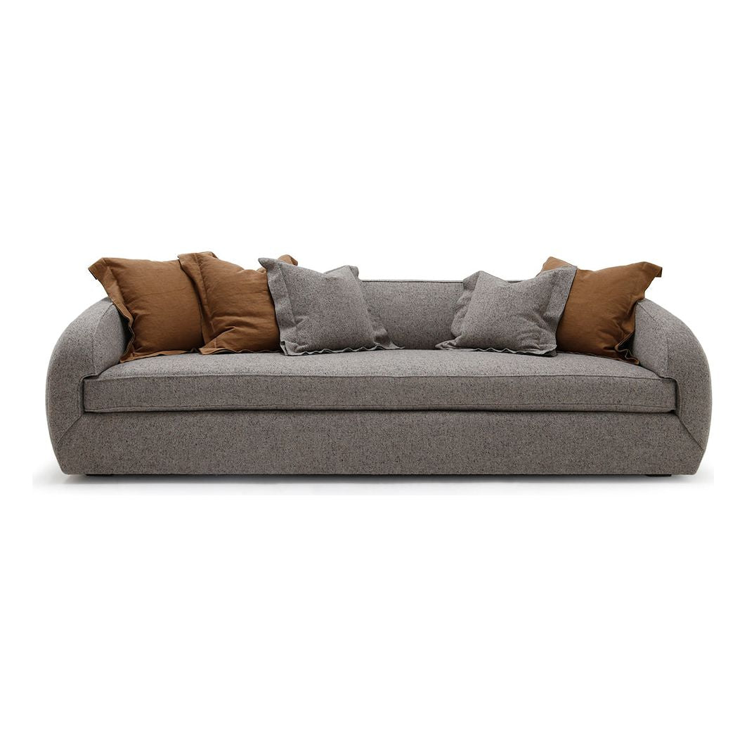 The Bruce Sofa Family is upholstered with a pinched stitch with a unique, curved shaped.  Bench-crafted with a sustainably harvested hardwood frame and 8-way hand-tied seat, the Bruce Sofa Family is a perfect complement to any interior. 