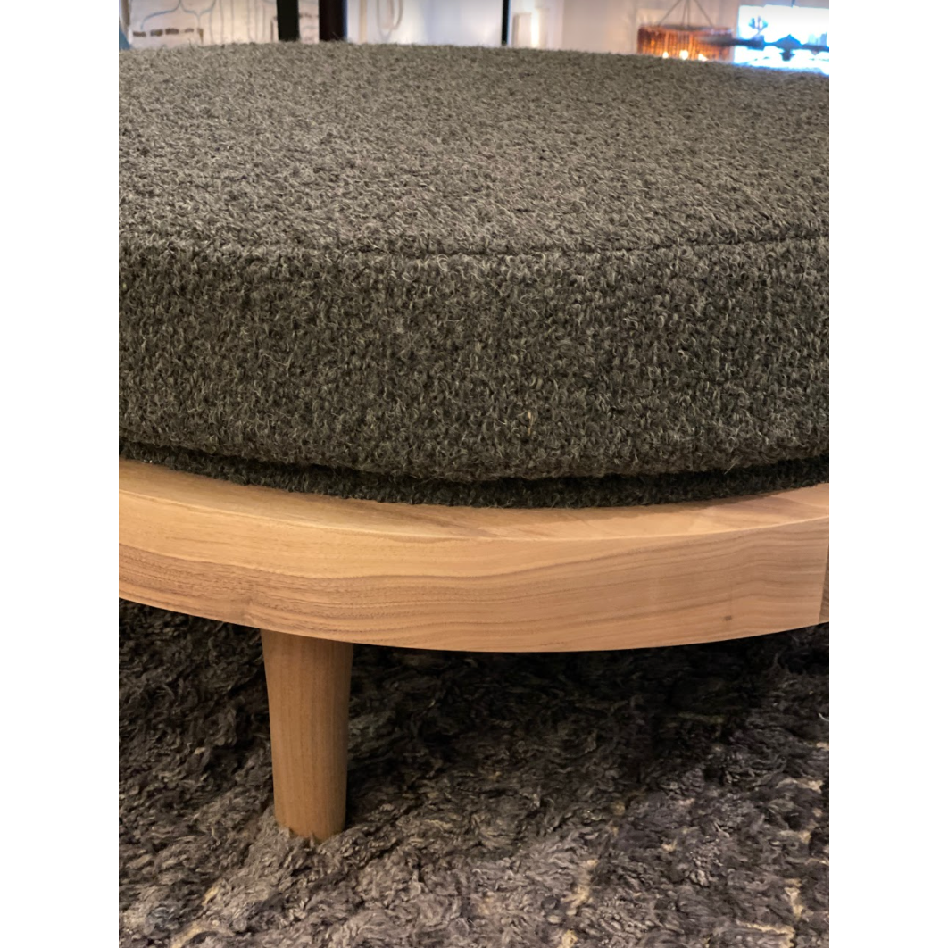 The Elliot Ottoman in Walnut by Verellen is beautifully shaped and perfect for placing your favorite tray atop or relaxing on after a long day. This is bench-crafted with a sustainably harvested hardwood frame in Verellen's North Carolina atelier. It comes standard with: Amethyst Home provides interior design, new home construction design consulting, vintage area rugs, and lighting in the Portland metro area.