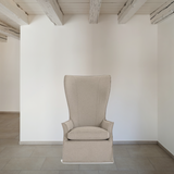 The Noella Tall Wing Chair is the definition of class and comfort. This modern Verellen Essential and features:  foam down seat construction knife edge toss pillow double needle stitch detail