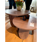 We love the oblong shape of the legs on this Olive Coffee Table by Verellen. The olive base elements complete the coffee table series for an elevated look to any space. 