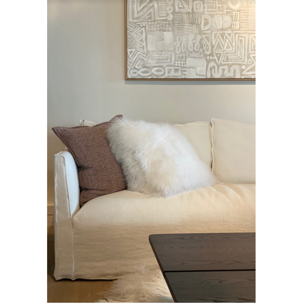 The Thibaut Sofa Family by Verellen is truly something you could lounge on all day. The 8-way hand-tied seat construction with a spring down or tight seat cushion make this comfortable on any spot on the sofa.