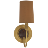 With a shapley stem, this Elkins Sconce brings an attractive source of light to any bedroom, hallway or other area.   Polished Nickel, Antique Nickel with Polished Nickel, and Bronze with Antique Brass have paper shades. 