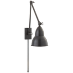 Featuring French Library Double Arm Wall Lamp by Visual Comfort at Amethyst Home. We love the functionality of this French Library Double Arm Wall lamp. Hang in your bedroom, office, or other area that needs extra light. 
Overall Dimensions:  5.75" L x  5.75" W x 24" H
Weight: 6 lbs.  Amethyst Home provides interior design, new home construction design consulting, vintage area rugs, and lighting in the Dallas metro area.