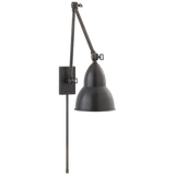 Featuring French Library Double Arm Wall Lamp by Visual Comfort at Amethyst Home. We love the functionality of this French Library Double Arm Wall lamp. Hang in your bedroom, office, or other area that needs extra light. 
Overall Dimensions:  5.75" L x  5.75" W x 24" H
Weight: 6 lbs.  Amethyst Home provides interior design, new home construction design consulting, vintage area rugs, and lighting in the Dallas metro area.