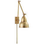 Featuring French Library Double Arm Wall Lamp by Visual Comfort at Amethyst Home. We love the functionality of this French Library Double Arm Wall lamp. Hang in your bedroom, office, or other area that needs extra light. 
Overall Dimensions:  5.75" L x  5.75" W x 24" H
Weight: 6 lbs.  Amethyst Home provides interior design, new home construction design consulting, vintage area rugs, and lighting in the Scottsdale metro area.